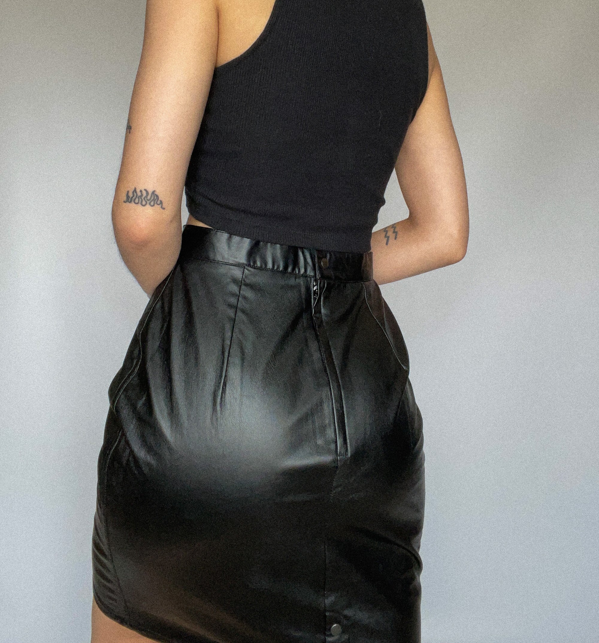 Lightweight Leatherlike Skirt