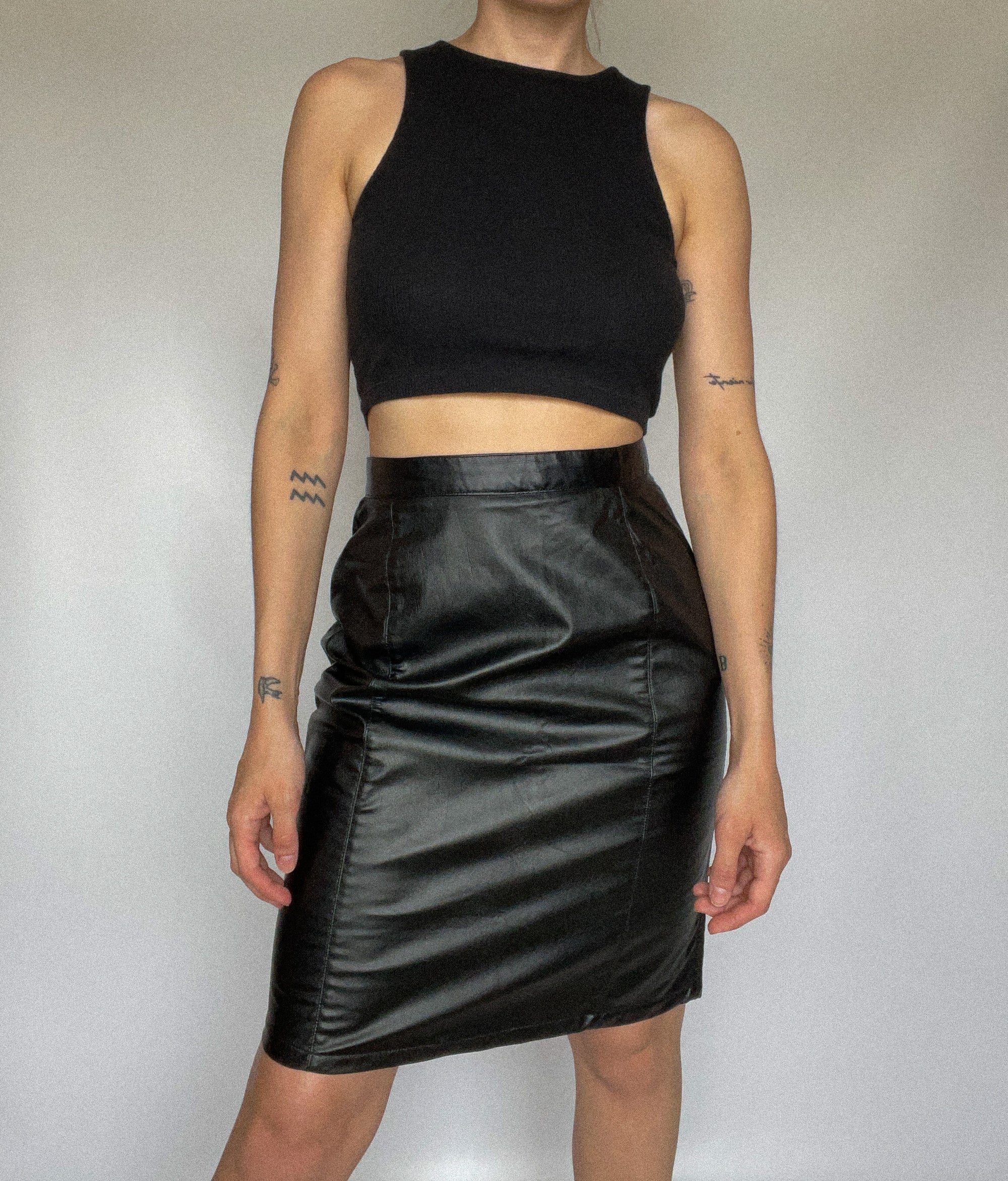 Lightweight Leatherlike Skirt