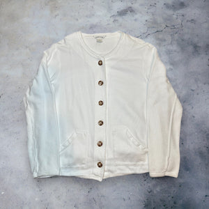 White Button Up Cardigan