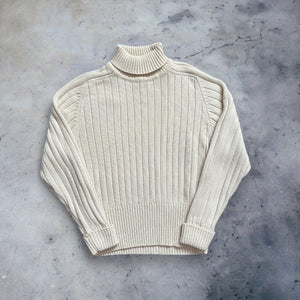 Cream Turtleneck Sweater