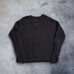 Black Eddie Bauer Crochet Cardigan