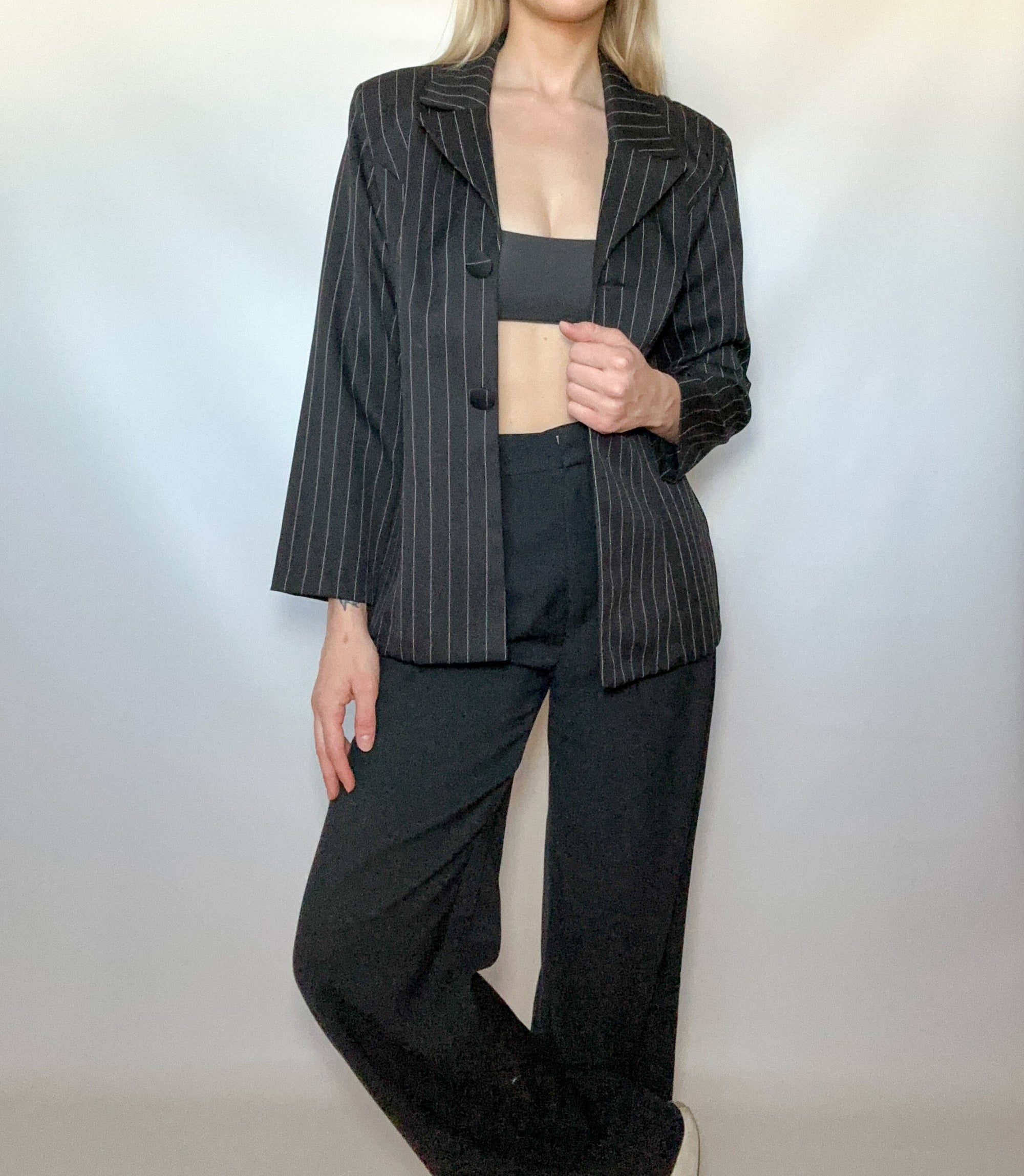 Pinstripe Blazer Top