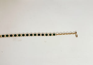 Emerald Green & Gold Chain Belt