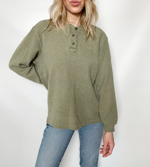 Green Henley Pullover