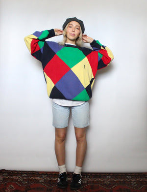 Color Block Golf Sweater