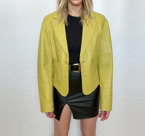 Lime Green Leather Jacket