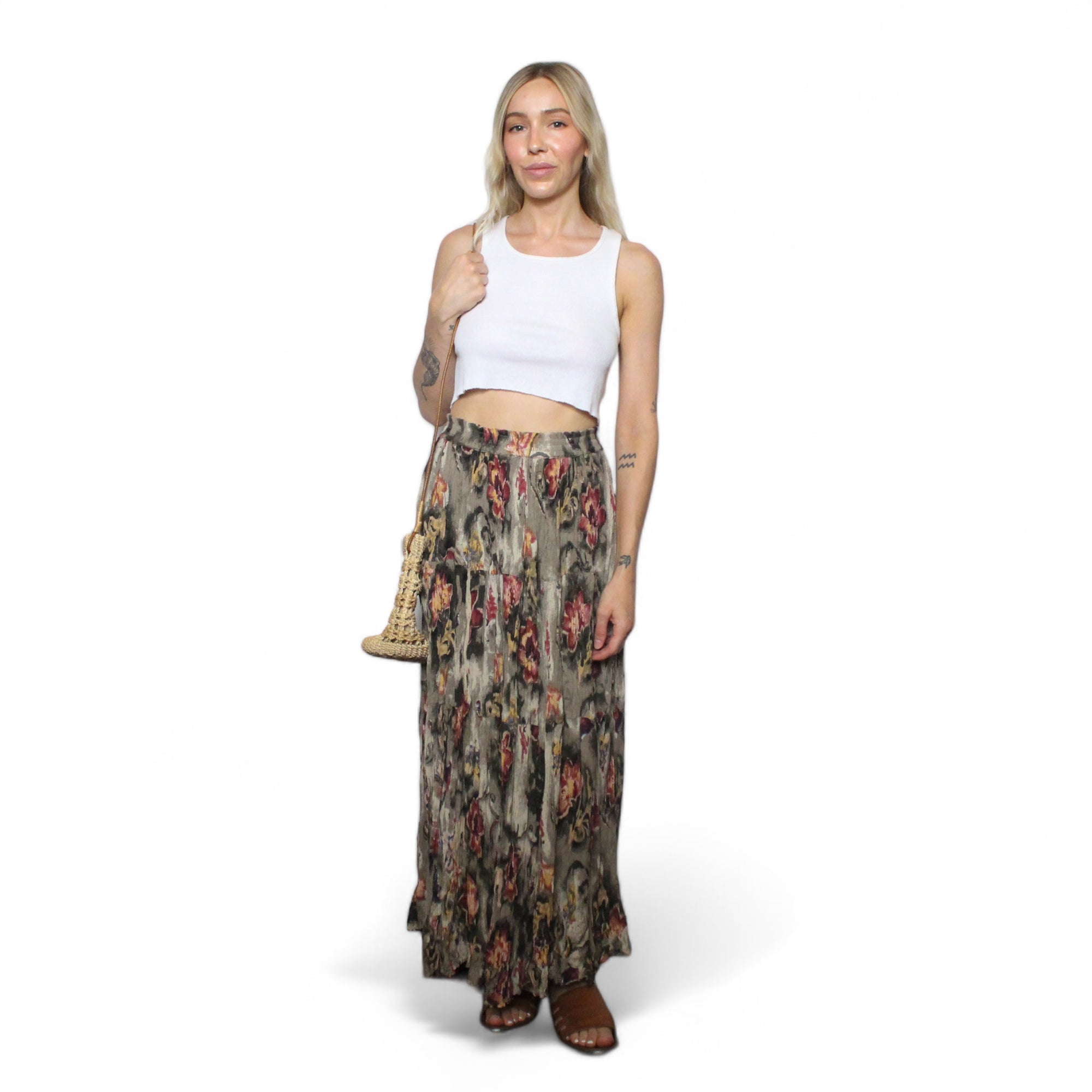 Floral Gauzy Skirt