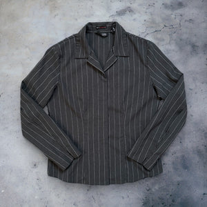 Grey Pinstripe Button Up