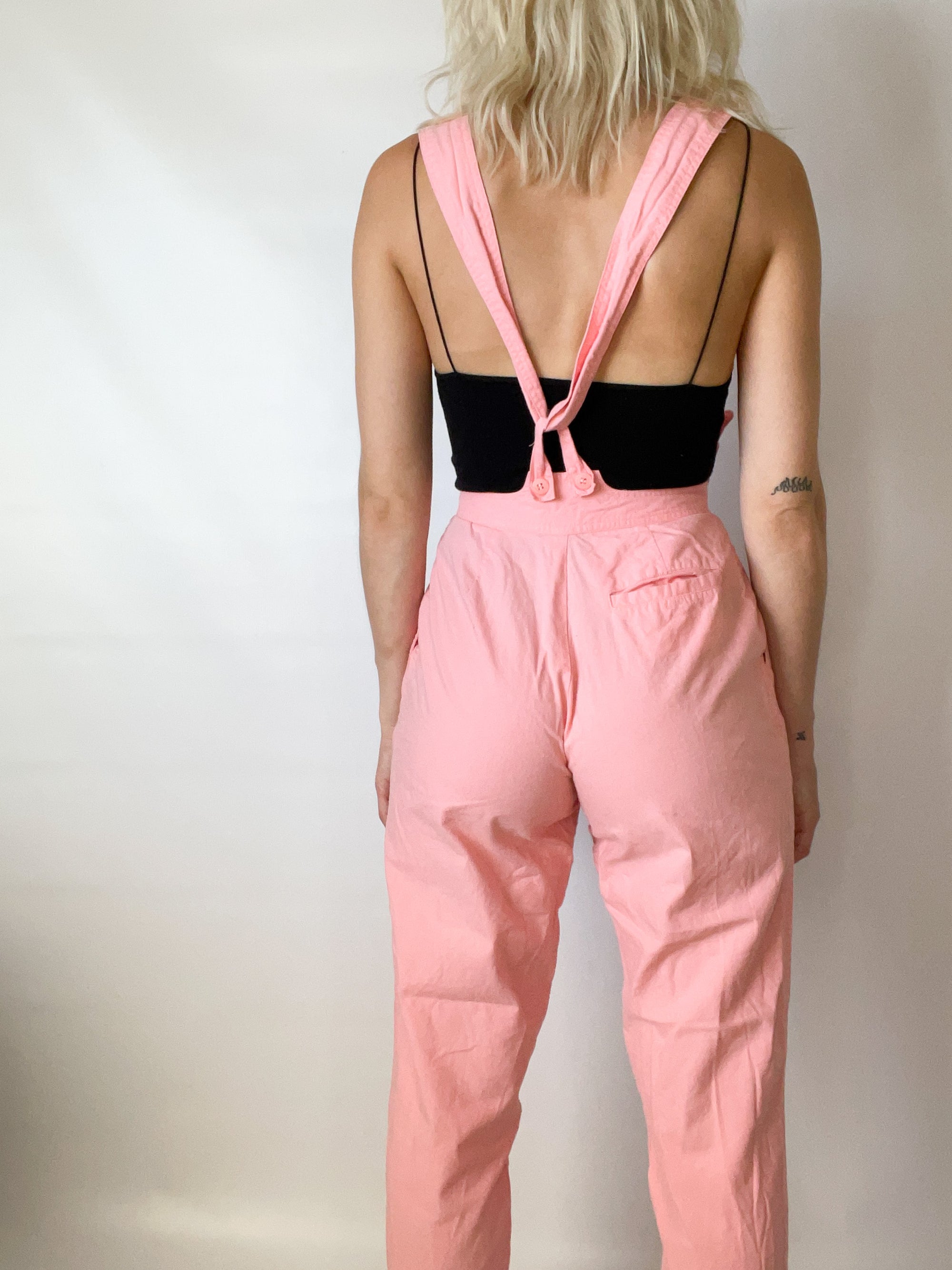 Rare 1980's G Pellini Suspender Overalls