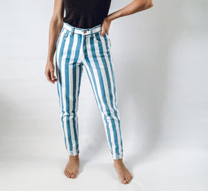 Pinstripe Jeans