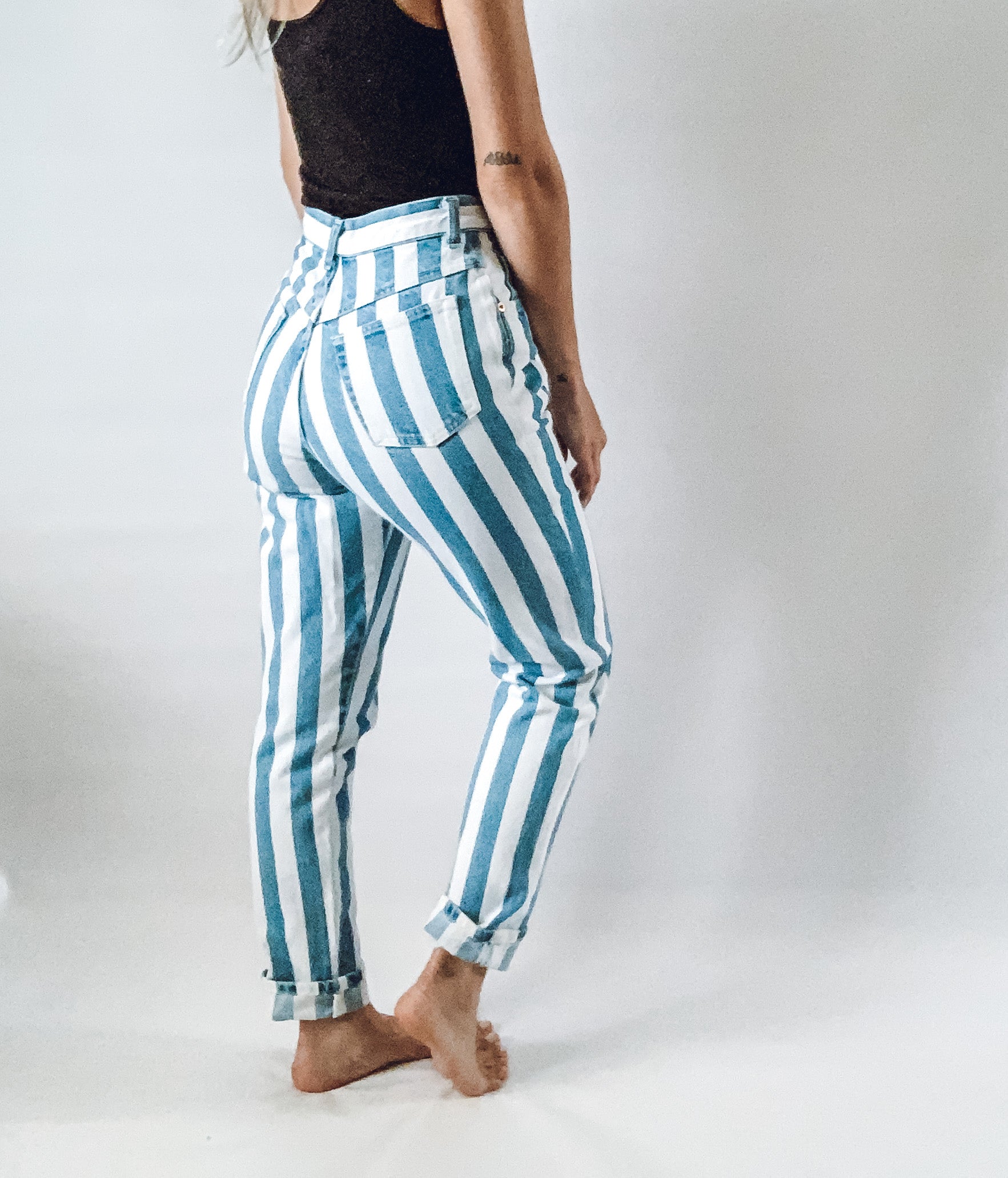 Pinstripe Jeans