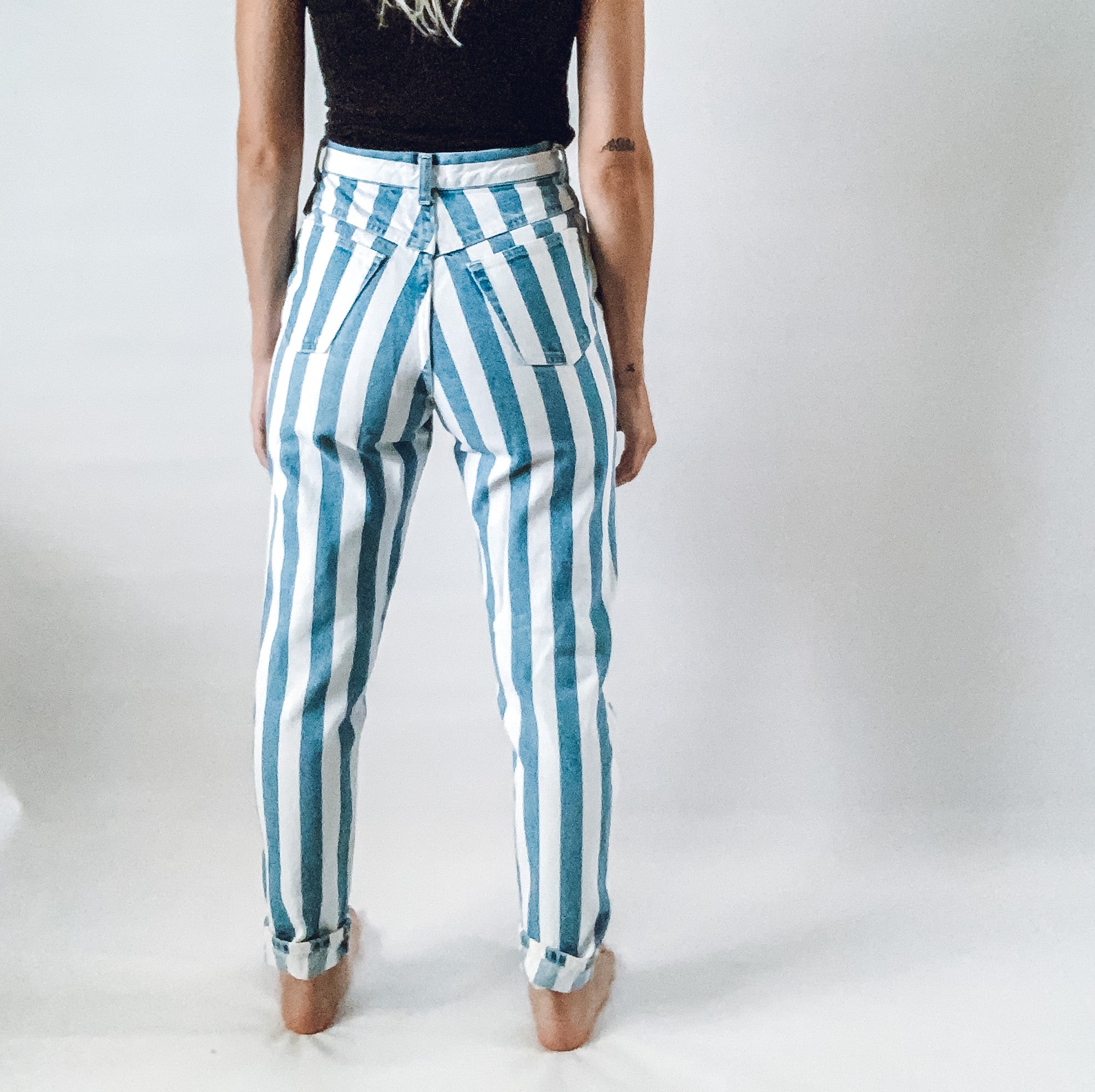 Pinstripe Jeans