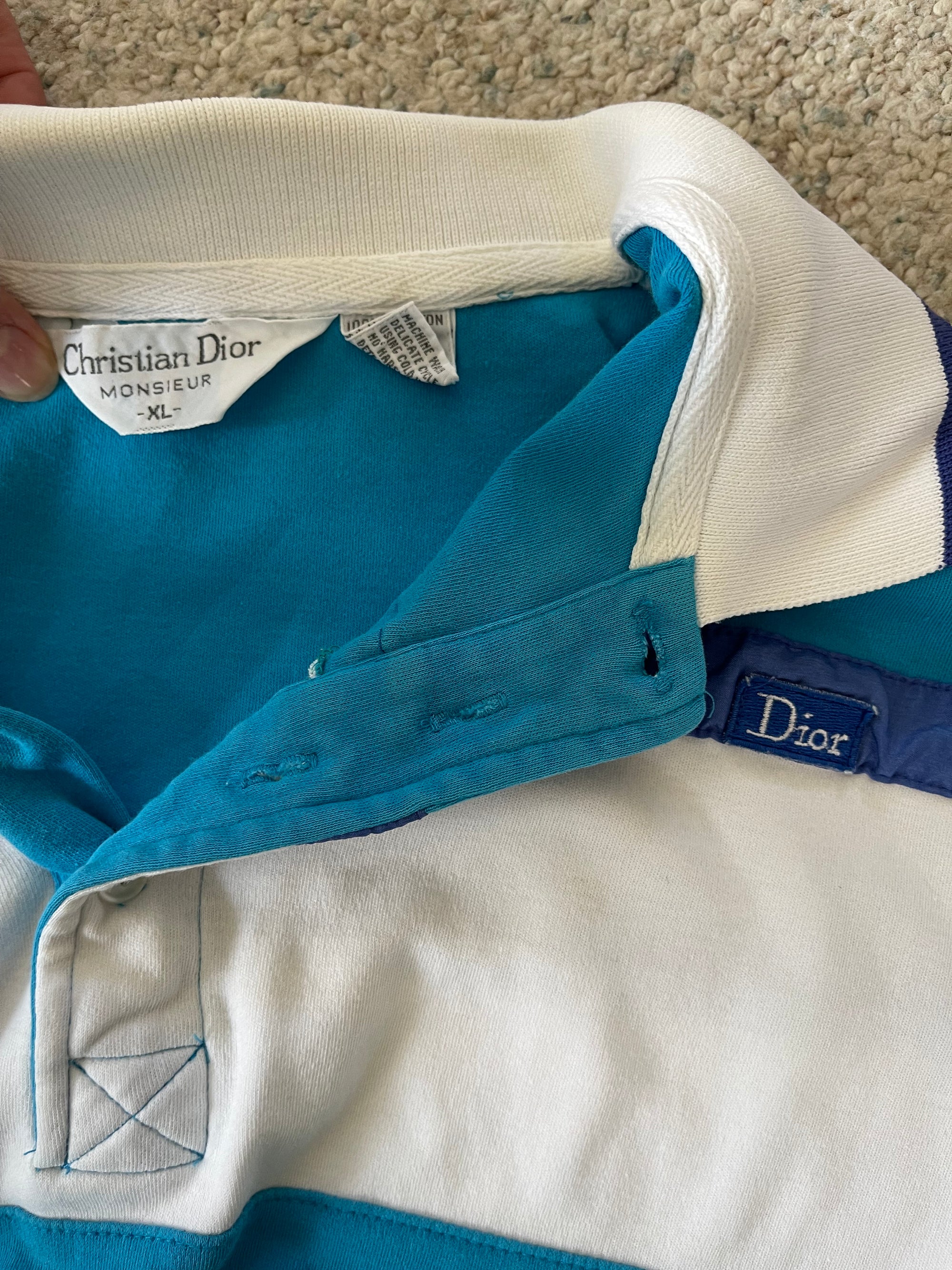 Christian Dior Colorblock Polo Top