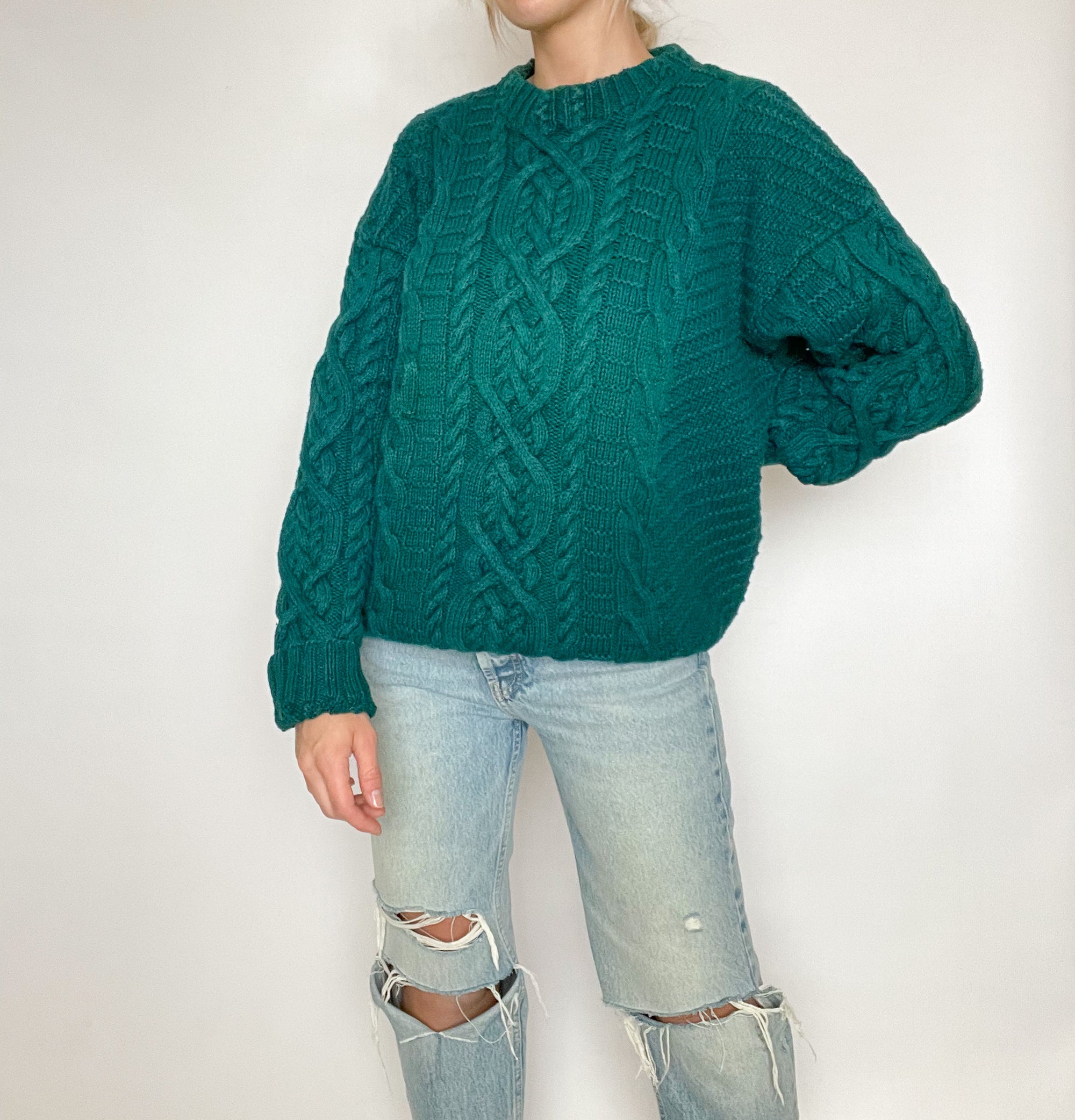 Chunky Green Sweater