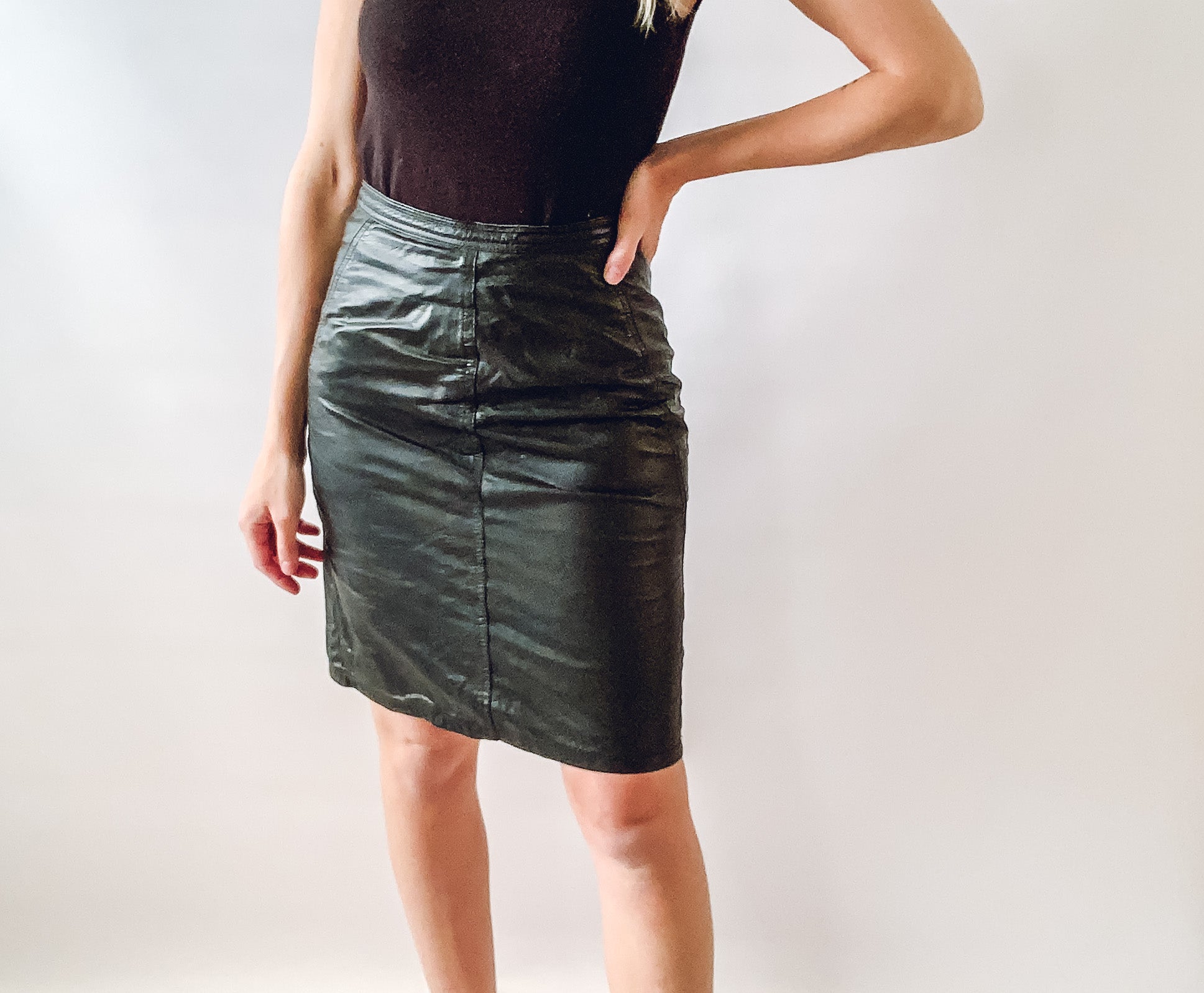 Black Leather Skirt