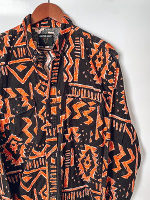 Aztec Print Western Button Up