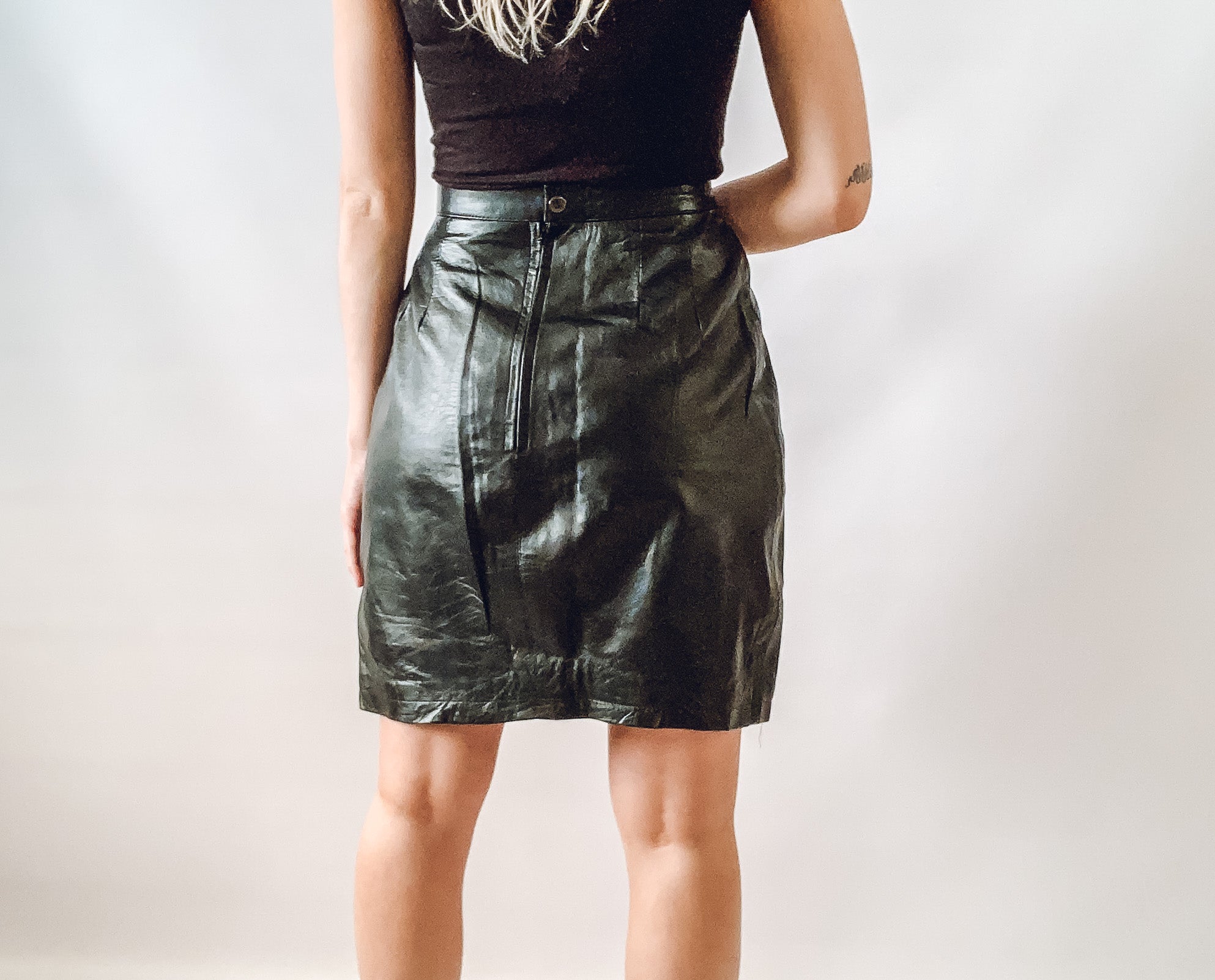 Black Leather Skirt