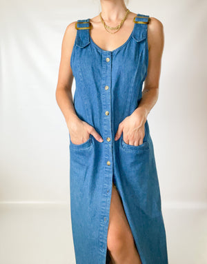 Buckle Denim Dress