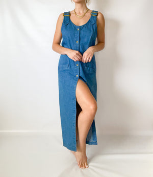 Buckle Denim Dress