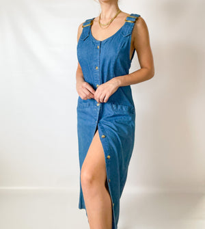 Buckle Denim Dress