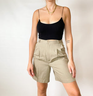 Tan Trouser Shorts