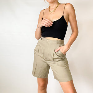 Tan Trouser Shorts