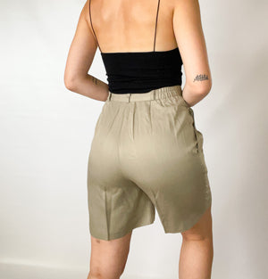 Tan Trouser Shorts